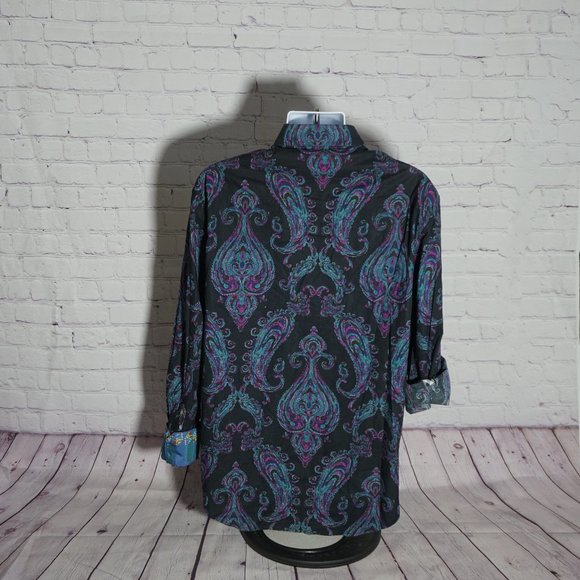 Robert Graham Paisley Longsleeve Button Down Shirt XL - Picture 3 of 6